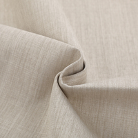 100% Polyester Microfibre Rideau Occultant Tissu Solides Plaine Style Tissé PE Enduit Ignifuge 270GSM Poids Moyen