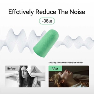 60 زوجًا للنوم المتاح 38dB CE تقليل الضوضاء سدادات الأذن حماية السمع سدادات الأذن رغوة للنوم - Product Image 3