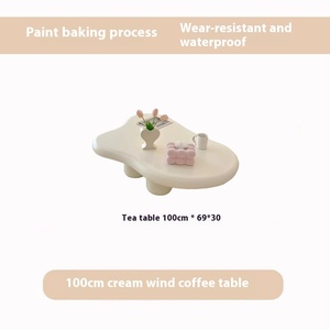 Fengyunduo Kem Bàn cà phê Bắc Âu đơn giản Thiết kế hiện đại cho căn hộ nhỏ <span class=keywords><strong>MDF</strong></span> sáng tạo hình dạng bất thường cho phòng khách - Product Image 6