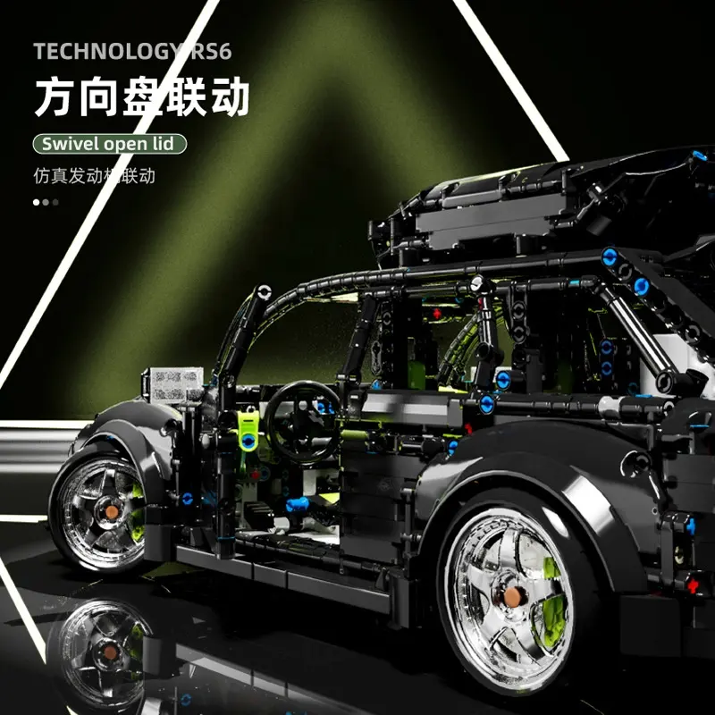 Taigaole T5023 Blocks lRC Cars Toy Building Kits, RS6 Car 1 10 Scale Model Toys Building Bricks Set for New Year Gift