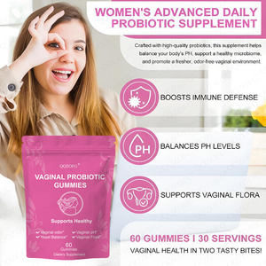 OEM Seed Gommose Probiotiche per la Salute Femminile con Estratti Vegetali per il Supporto del PH e la <span class=keywords><strong>Flora</strong></span> Vaginale, 60 Pezzi, Grado Alimentare - Product Image 4