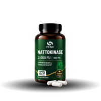 Capsules végétales de Nattokinase, Extrait de Natto 1000FU, Marque Privée, Fournisseur OEM, Fabrication GMP, Complément de Bien-être à base de Nattokinase
