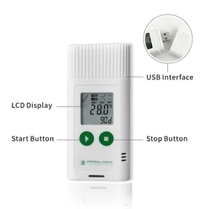 Registratore di dati di allarme di temperatura di umidità di USB registratore di umidità di temperatura di misurazione della temperatura