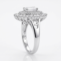 Cincin Pengantin Oval 5A Berlapis Rhodium Kuningan Vintage, Cincin Kawin Mikro Inlay Perhiasan Wanita, Hadiah Pesta Pertunangan, Merek LY Model