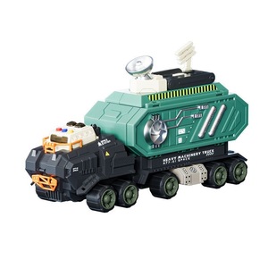 Space Fortress Track Ejection Chariot Play Set 2-in-1 Deformation <strong>Rocket</strong> Launch Light Sound ABS Cars Included DEFA Slot Toy Boys - Product Image 1