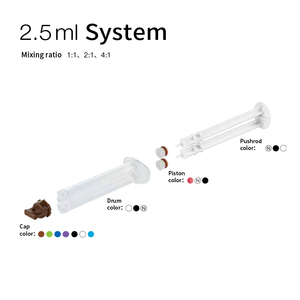 Alat Perawatan Gigi Kosong Dual Syringe Untuk Penggunaan Profesional Rasio Pencampuran 1:1 2:1 4:1 10:1 2.5ml 5ml 10ml - Product Image 2