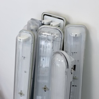 Kit de boîtier pour barre lumineuse LED double tube étanche IP65 de 1,2 m avec coque en PC pour supermarché, garantie 3 ans