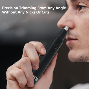 Recortador de vello nasal Winningstar ST-1039 eléctrico, impermeable, negro, para recortar la nariz y las cejas - Product Image 4