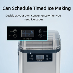 เครื่องทำน้ำแข็งอัตโนมัติแบบพกพาประสิทธิภาพสูง ผลิตจากสแตนเลส ดีไซน์ทันสมัย เหมาะสำหรับใช้ในบ้าน ร้านกาแฟ โรงแรม และครัวเรือน - Product Image 4
