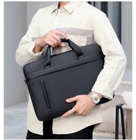 Sac messager de luxe étanche pour ordinateur portable, idéal pour les documents de conférence, avec fermeture éclair, pour le bureau et le travail