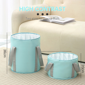 Vente en gros <span class=keywords><strong>Pliable</strong></span> Pied Trempage Seau Bassins en Tissu en Voyage Douche Isolation Pieds Sac de Bain <span class=keywords><strong>Camping</strong></span> Accessoires - Product Image 5