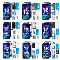 Écran de remplacement OLED flexible RJ pour téléphone, assemblage numériseur tactile d'affichage IC mobile pour 12 13 14 15 16 17 Pro Plus Promax E