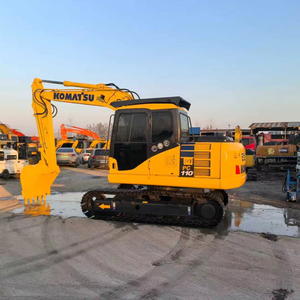 Excavadora Hidráulica Usada Komatsu PC110 de 11 Toneladas, Miniexcavadora para Movimiento de Tierras, Motor de Segunda Mano, Maquinaria de Construcción - Product Image 1