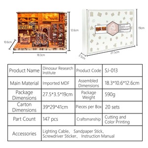 Nouveau Kit de Bricolage 3D en Bois pour Adultes : Mini-Maison de Dinosaures, Modèle de Musée de Dinosaures 2026, Jouet Éducatif - Product Image 4