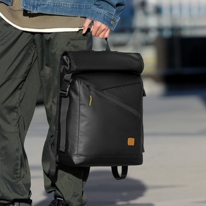 High-End Men's Casual <b>Backpack</b> Large-Capacity Oxford <b>Roll</b>-<b>Top</b> 5cm Expansion <b>Waterproof</b> Polyester Lining for Business College - Product Image 2