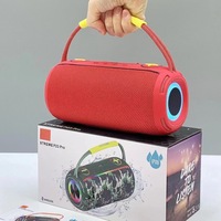 Nouveau haut-parleur stéréo FM étanche à basses puissantes avec lumières RGB, entrée USB/AUX pour batterie intégrée