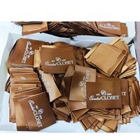 Étiquettes suspendues en papier kraft effet métallique couleur cuivre de luxe pour vêtements, étiquettes tissées en carton, matériel d'habillement