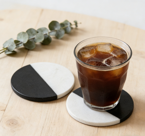 Sous-verres en marbre blanc de qualité supérieure, écologiques, design moderne et luxueux, sous-verres ronds pour la maison, la <span class=keywords><strong>cuisine</strong></span>, les accessoires de salle à manger - Product Image 4