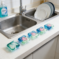 Capsules de lavage de vaisselle jetables pour un nettoyage en profondeur, capsules de lavage de vaisselle durables pour la cuisine