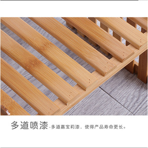 Bamboo Desktop Flower <b>Stand</b> 2 Tier Plant Shelf Storage Organizer for Office Home Decor - Product Image 4
