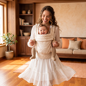 <span class=keywords><strong>Porte</strong></span>-bébé ergonomique en lin de qualité supérieure, haute capacité de charge, pour bébés, meilleur <span class=keywords><strong>porte</strong></span>-bébé, <span class=keywords><strong>porte</strong></span>-bébé de luxe, rangement facile - Product Image 1