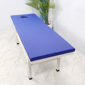 Table de massage avec cadre en acier et rembourrage en éponge, pour hôpital, clinique, institut de beauté, spa, couleur bleue - Product Image 2