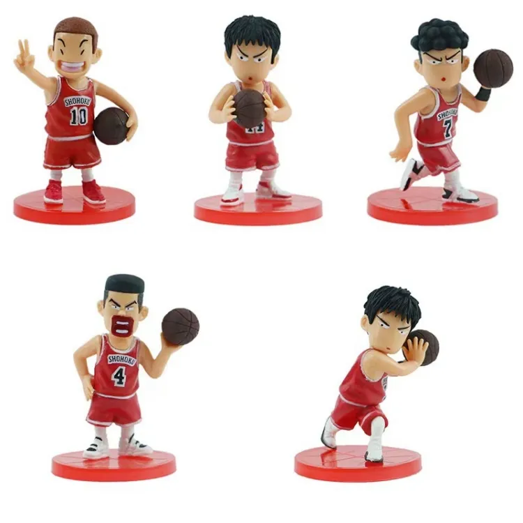 5 cái/bộ Anime Slam Dunk nhân vật kaede rukawa sakuragi hanamichi Bộ sưu tập PVC hành động nhân vật