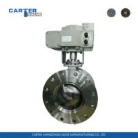 Vanne à boisseau sphérique modulante électrique à port en V en acier au carbone et acier inoxydable 304/316L avec bride RF, interrupteur à distance, antidéflagrante, OEM