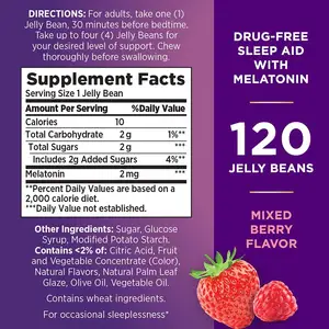 Supplément de santé à la mélatonite pour adultes, supplément de sommeil à saveur de fraise - Product Image 6