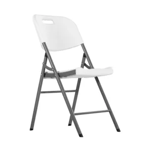 Vente en gros à prix réduit de chaises de jardin pliantes en plastique HDPE pliables pour patio, banquet de mariage, événement, camping en plein air, blanc