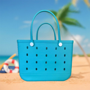 Factory Custom Wholesale EVA <strong>Children's</strong> Open Beach Storage Tote <strong>Bag</strong> with ZIP Closure Portable Hole Design Vegetable Basket - Product Image 5