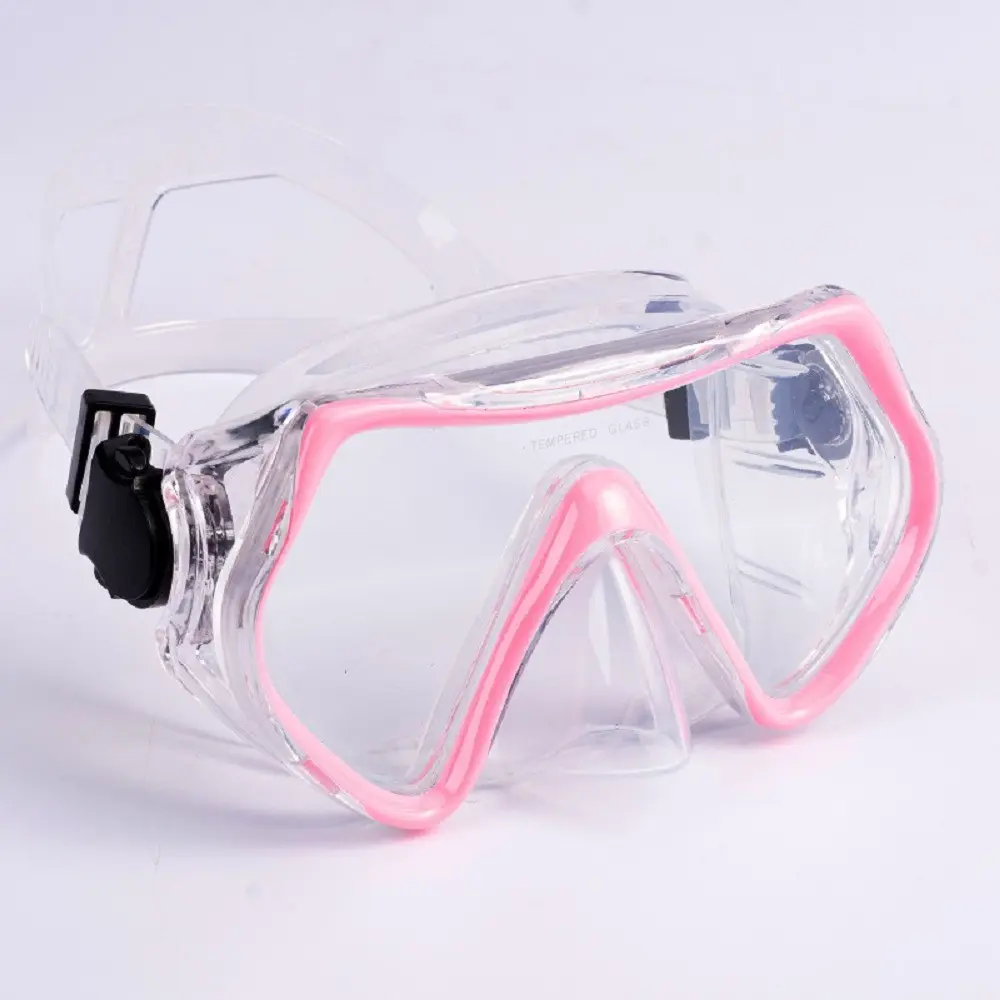 Aangepaste Professionele Onderwater Snorkelmasker, Gehard Glas Shatterproof Zwemmaskers, Anti-Glare Duikmaskers