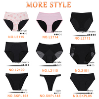 Vente en gros de culottes menstruelles lavables en bambou écologique grande taille pour femmes, culottes sanitaires menstruelles absorbantes pour femmes