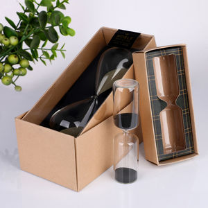 Ensemble de sabliers en verre personnalisés avec logo, boîte cadeau, sablier de 30 minutes, décoration de bureau, promotionnelle pour les entreprises - Product Image 3