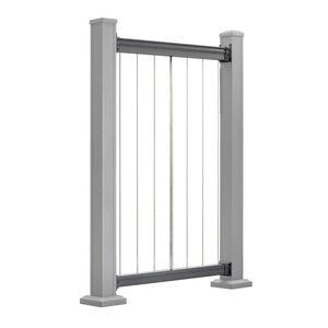 EKOO Barandilla <span class=keywords><strong>de</strong></span> Cable Vertical <span class=keywords><strong>de</strong></span> Acero Inoxidable, Balaustrada, Poste Medio Pequeño <span class=keywords><strong>para</strong></span> Cubierta, Escalera, Acabado Plateado - Product Image 1