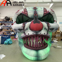 Tête de squelette gonflable géante personnalisée, modèle humain de crâne de style varié pour la décoration d'Halloween, idéale pour les activités thématiques et les présentations sur scène