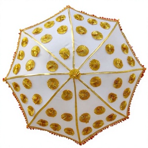 Décorations artisanales classiques indiennes du Rajasthan pour la cérémonie Haldi Mehndi, accessoires d'événement, fleurs dorées en Gota, patchs en Gota - Product Image 1