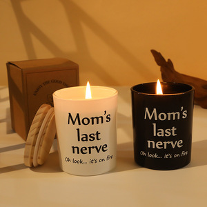 Bougies parfumées en cire de soja, pots en verre personnalisés pour la famille, couvercles en bois faits à la main, tasses en verre, décoration de la maison, fête des pères, fête des mères - Product Image 2