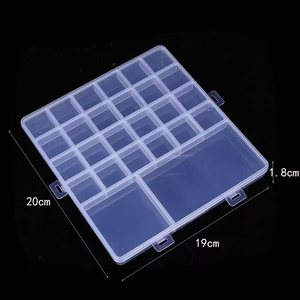 กล่องเก็บลูกปัด 20x19 ซม. 26 ช่องพร้อมฝาปิด ออแกไนเซอร์เครื่องประดับ กล่องเก็บของบนโต๊ะสำหรับลูกปัดและการจัดเรียงชิ้นส่วนต่างๆ - Product Image 1
