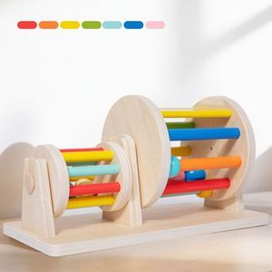 Juego Educativo 2 en 1 para el Desarrollo Sensorial de Bebés y Niños Pequeños, Regalos, Tambores Giratorios con Bolas de Colores - Product Image 5