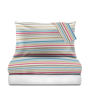 Super Stripe 100% Juego de funda nórdica de algodón Tamaño francés NE 30 30 76X68 Pigmento impreso - Product Image 2