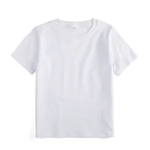 T-shirt manches courtes garçon, 100% coton, top brodé, blanc, pour l'été