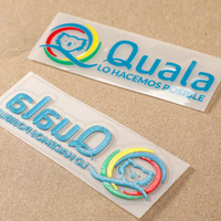 Étiquette de transfert en silicone personnalisée, multi-couleurs, écologique, à impression par transfert thermique, en relief, pour t-shirts et sacs