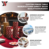 YS Luxuriöser Moderner Maßgefertigter Holz-Oval-Casino-Pokertisch für Texas Hold'em mit Goldkantigen Konischen Beinen
