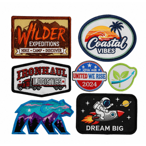 Customized Personalized Iron Sew on Hook and Loop Backing 3D Puff <strong>Chenille</strong> Woven High Density Garment Apparel Embroidery Patches - Product Image 6