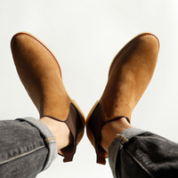 Bottes Chelsea pour hommes, été et hiver, en cuir véritable, antidérapantes, mode, bottes en cuir de marque personnalisées, semelle en caoutchouc
