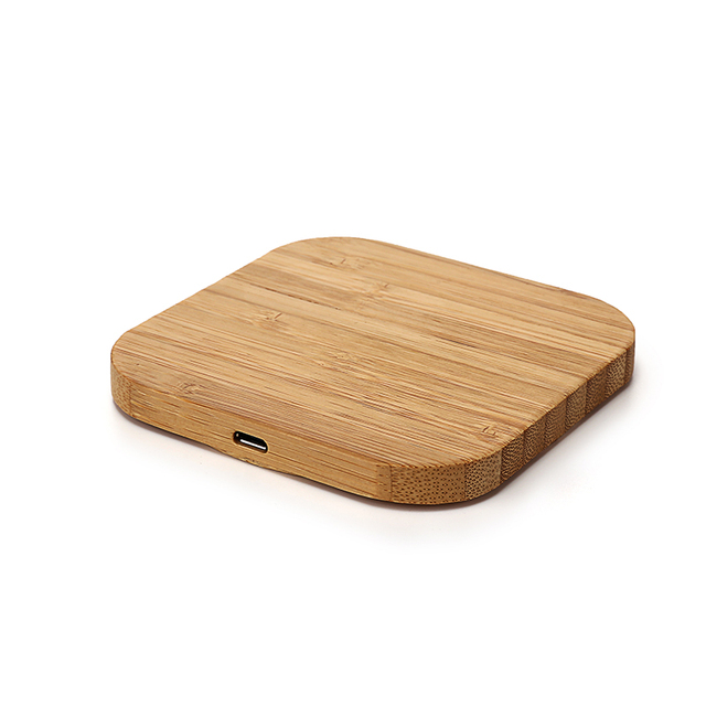 Fast Delivery Eco-Friendly Personalized Custom Bamboo Wood 15W PD OTP Wireless Mobile Phone Charger for