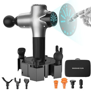Masajeador eléctrico portátil súper silencioso para atletas, pistola de masaje de percusión de tejido profundo con 10 cabezales de repuesto - Product Image 2