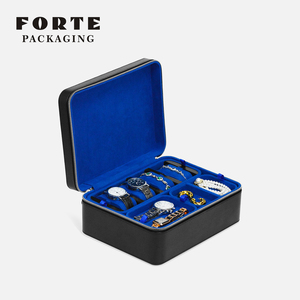 Caja Organizadora de Joyas FORTE Personalizada de Cuero PU, Estuche de Viaje con Cierre y Terciopelo - Product Image 3