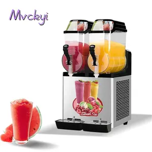 Mvckyi máquina de bebidas, máquina de bebidas de aço inoxidável para tanque duplo, margarita, comercial, máquina de bebidas, gelo, slushy, máquina congelada slush